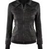 Women's Betty Black Removable Hooded Jacket