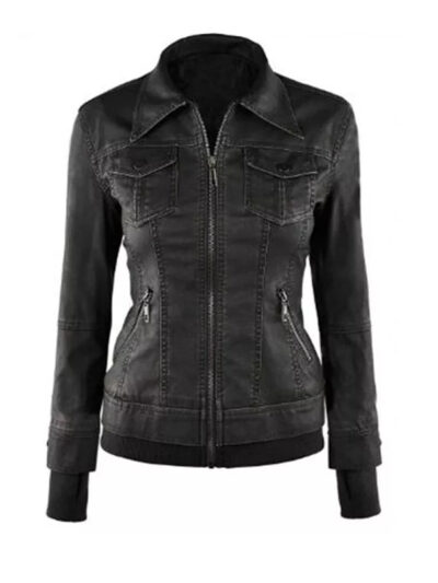 Women's Betty Black Removable Hooded Jacket