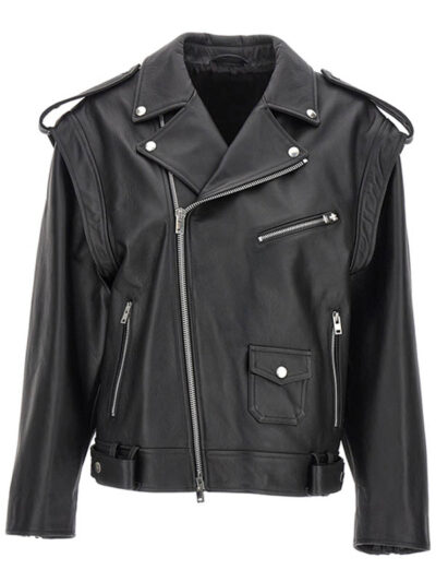 Men's Cross Zipper Biker Jacket