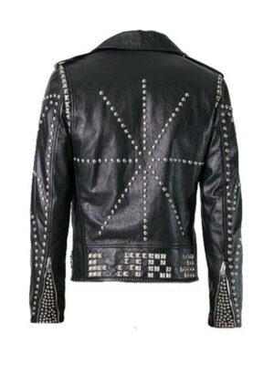 Men's Punk Style Studded Leather Jacket