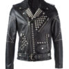 Men's Punk Style Studded Leather Jacket