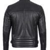 Men's Black Cafe Racer Style Leather Jacket