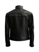 Men's Fast Leather Style Black Jacket