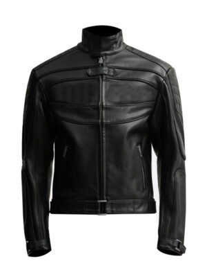 Men's Fast Leather Style Black Jacket