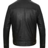 Men's Black Motorcycle Trucker Leather Jacket