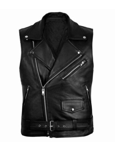 Men's Classic Biker Brando Style Vest