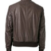 Men's Dark Brown Bomber Leather Jacket