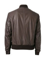 Men's Dark Brown Bomber Leather Jacket