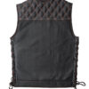 Men's Motorcycle Diamond Quilted Leather Vest