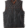 Men's Motorcycle Diamond Quilted Leather Vest