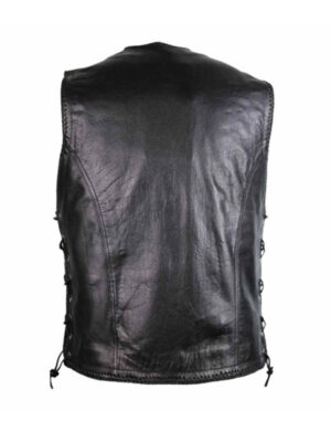 Men's Hook Buckle Braided Leather Vest