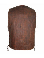 Men's Hook Buckle Braided Leather Vest