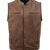 Men's Crazy Horse Brown Leather Vest