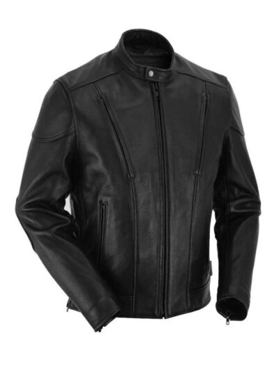 Men's Lane Splitter Black Leather Jacket