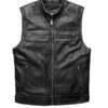 Men's Harley Davidson Patch Leather Vest