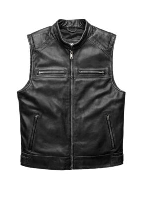 Men's Harley Davidson Patch Leather Vest