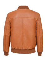 Men's Plain Tan Brown Bomber Jacket