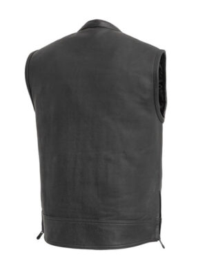 Men's Rampage Black Leather Vest