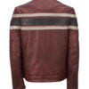 Men's Red Waxed Vintage Leather Jacket