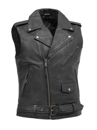 Men's Rockin Motorcycle Biker Leather Vest