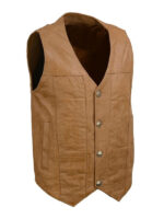 MEN'S SADDLE WESTERN STYLE LEATHER VEST