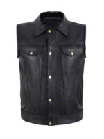 Men's Motorcycle Rider Shirt Style Vest