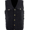 Men's Motorcycle Rider Black Denim vest