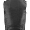 Men's Side Stretch Flex Black Leather Vest
