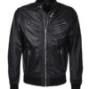 Men's Slim Fit Black Bomber Jacket