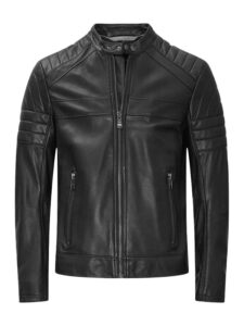 Men's Slim Fit Style Leather Biker Jacket