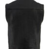 Men's Snap Collar MC Leather Vest