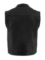 Men's Snap Collar MC Leather Vest