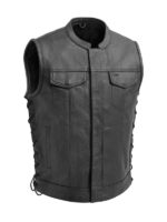 Men's Sniper Motorcycle Rider Leather Vest