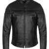 Men's Split Leather Biker Veneers Jacket