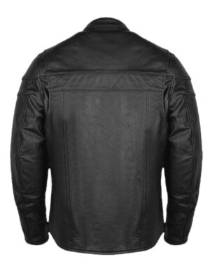 Men's Split Leather Biker Veneers Jacket