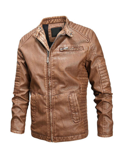 Men's Vintage Motor Biker PU Jacket