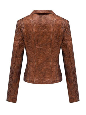 Women's Fashion Biker Faux Jacket