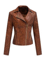 Women's Fashion Biker Faux Jacket