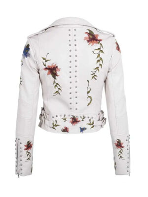 Sasha Floral Faux Leather Jacket 