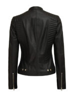 Women's Slim Fit Leather Biker Jacket