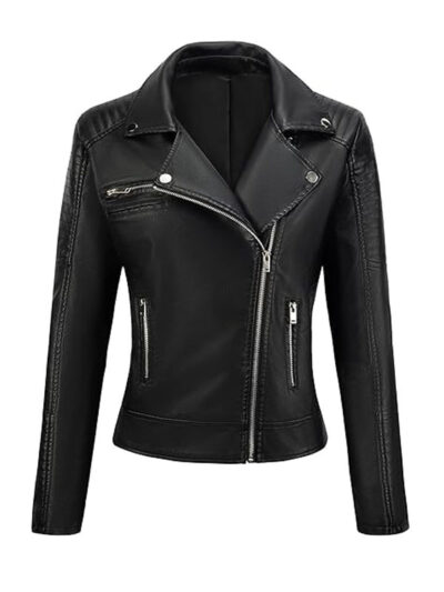 Women's Lapel Collar Faux Jacket