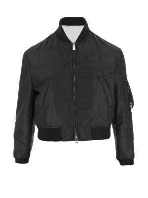 Women's Black Bomber Satin Jacket