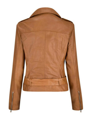 Women's Asymmetrical Leather Biker Jacket