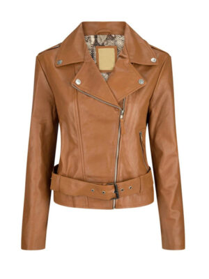 Women's Asymmetrical Leather Biker Jacket