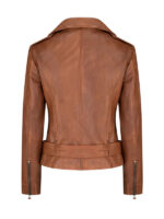 Women's Asymmetrical Leather Biker Jacket