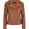 Women's Asymmetrical Leather Biker Jacket