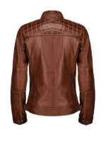 Women's Diamond Quilted Leather Jacket