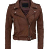 Women's Short Body Dark Brown Jacket