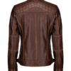 Women's Brown Rub Off  Leather Jacket