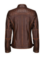 Women's Brown Rub Off  Leather Jacket